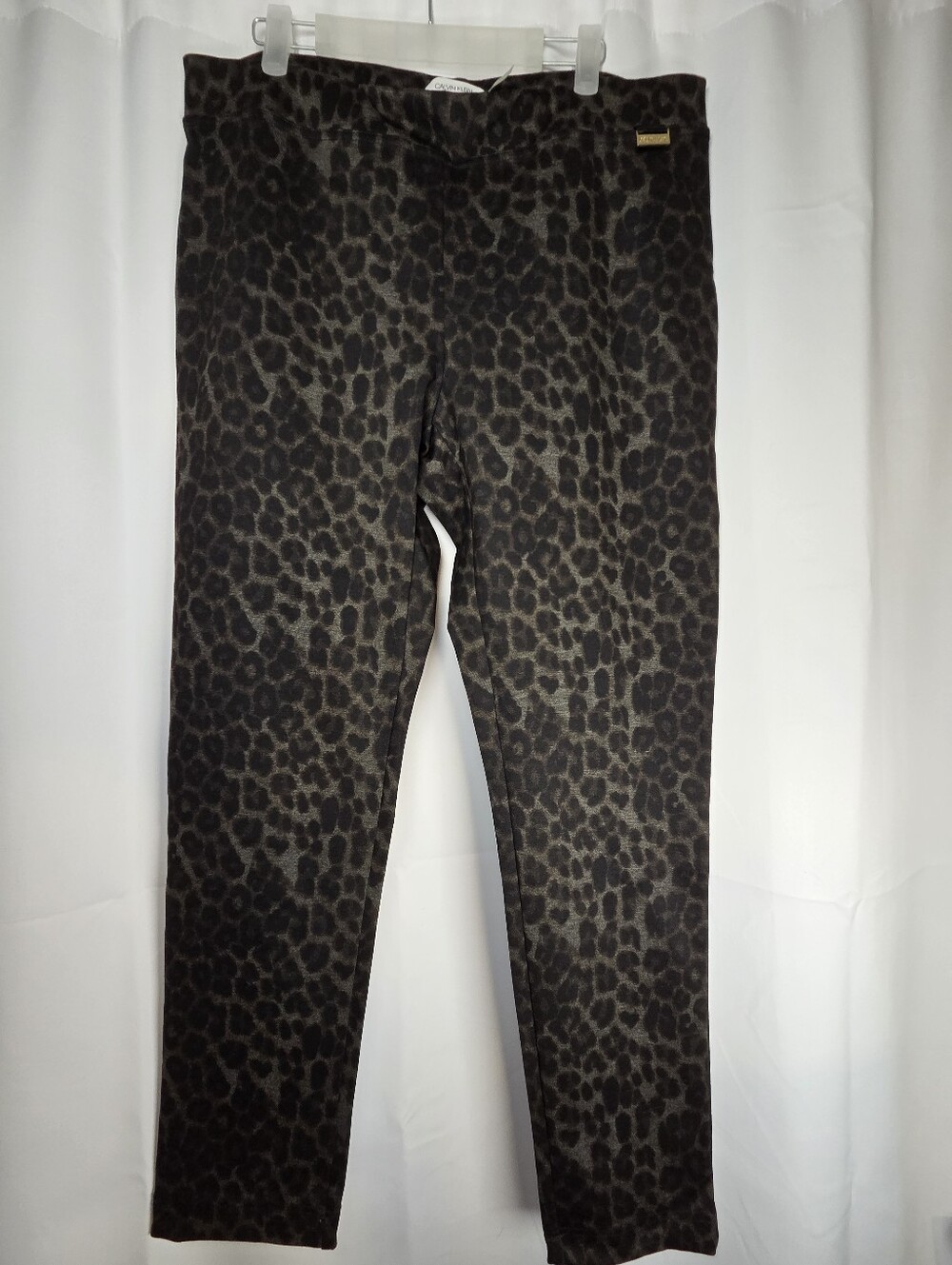 NEW Calvin Klein Animal Print Slim Fit Stretch Women's L $60